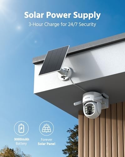 ANNKE Wireless Outdoor Solar Security Camera System, 4-Cam Kit, 360° View gallery