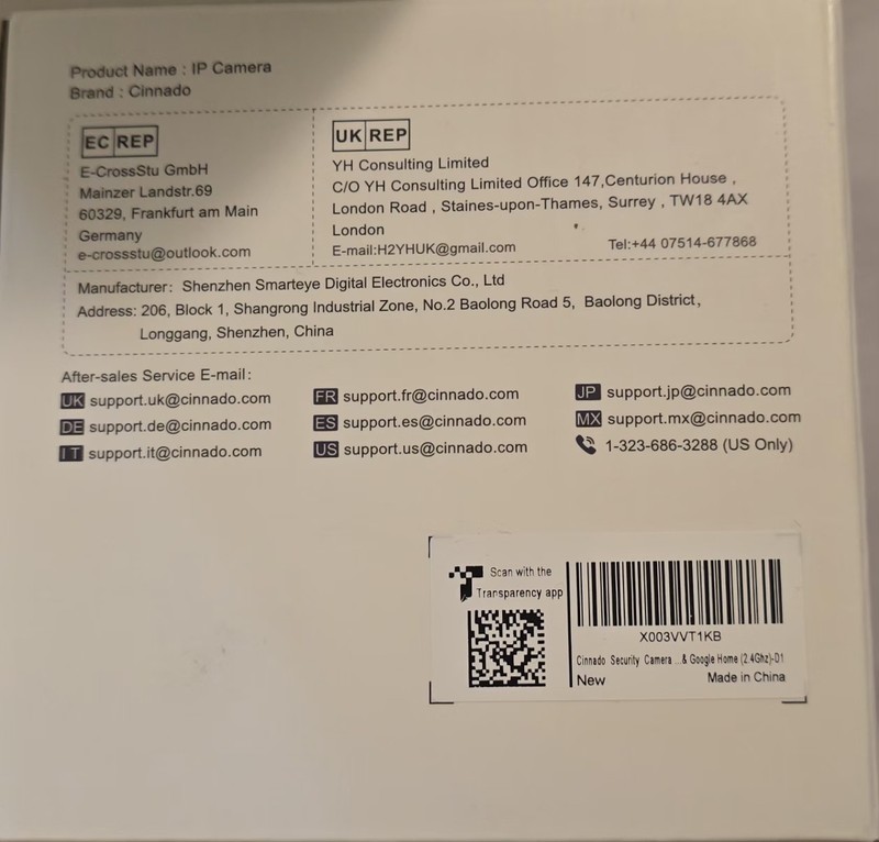 Cinnado D1 2K Indoor Security Camera Lightiy Used gallery