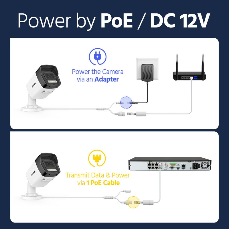 ANNKE C500P 3K 5MP PoE Security IP Camera Audio Recording AI Color Night Vision gallery