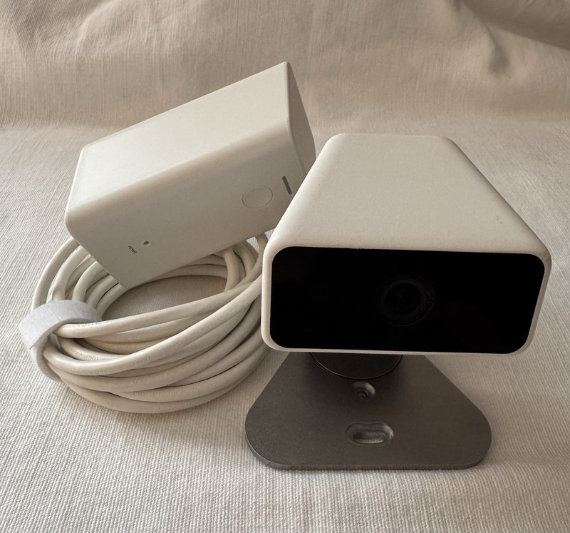 White Indoor Wired IP/Network Surveillance Camera w/ Bracket, Adapter, USB Cable