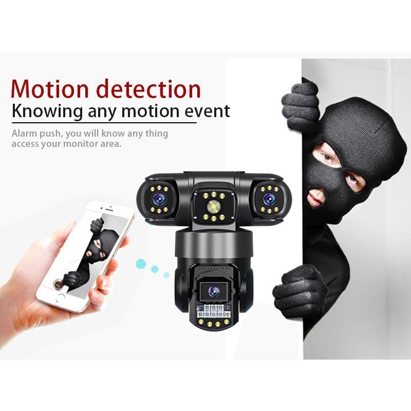 Trinocular Security Camera 2MP+2MP+2MP 3-Lens + 3-Screen HD Monitoring Real-time gallery