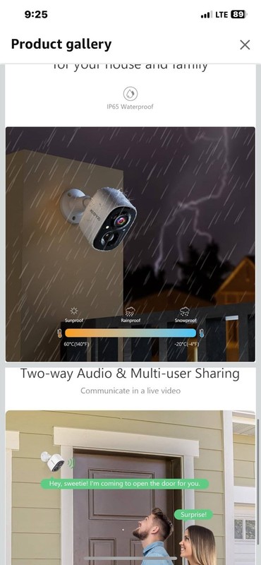 2.5K Wireless Home Outdoor/Indoor Magnetic, 2.4Ghz WiFi Outside Battery Power... gallery