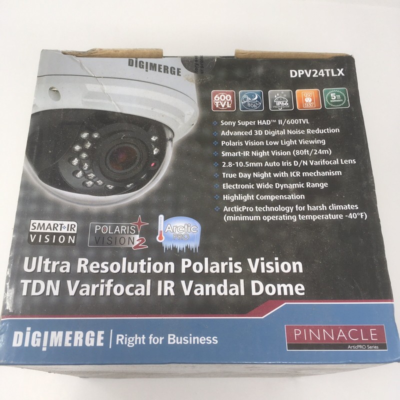 NEW Digimerge DPV24TLX Camera Ultra Res Polaris TDN Varifocal IR Vandal Dome gallery