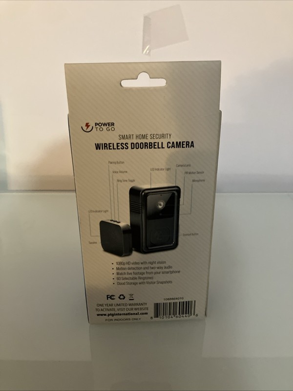 NEW POWER TO GO-SMART HOME SECURITY WIRELESS DOORBELL CAMERA / IN BOX gallery