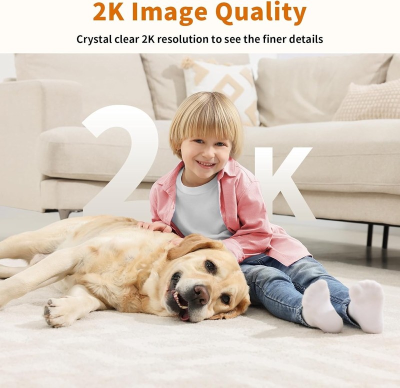 5G Indoor Camera for Home Security, 2K Security Camera, Pet/Baby/Dog Camera with gallery