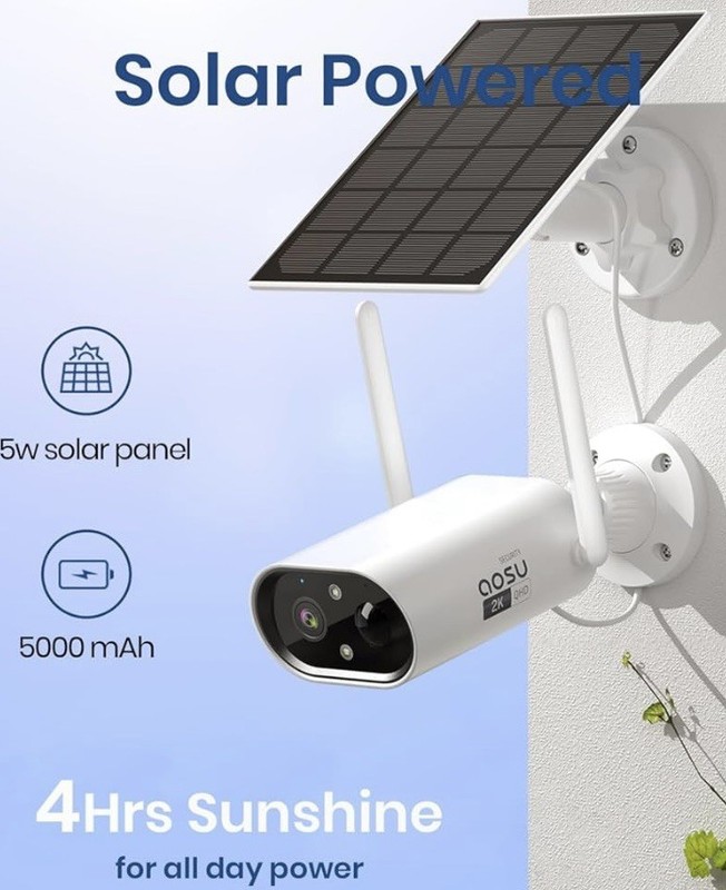Chrismas Gift ⭐️⭐️⭐️AOSU SolarCam P1 Lite security camera Brand New Sealed gallery