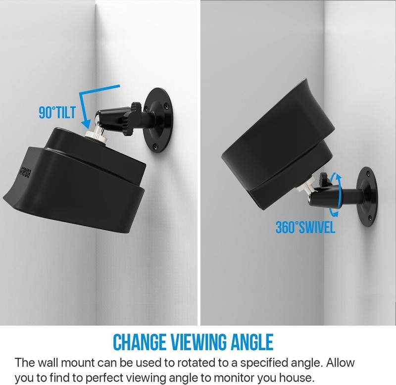 Durable Black Wall Mount & Silicone Cover for Blink XT - Waterproof & Functional gallery