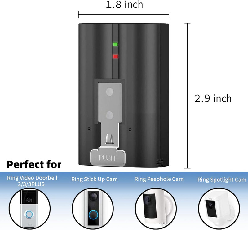 2-Pack 6040Mah Replacement Battery with Charger Station for Ring-Doorbell Camera gallery