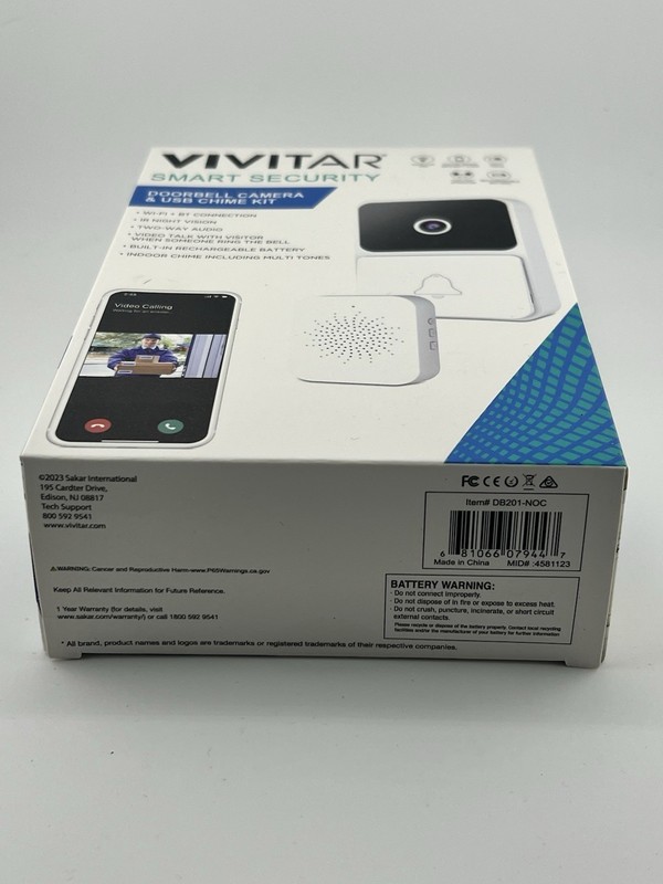 Vivitar Smart Doorbell Camera and Chime Kit-2 Pack-Night Vision-WI-FI Two Way gallery