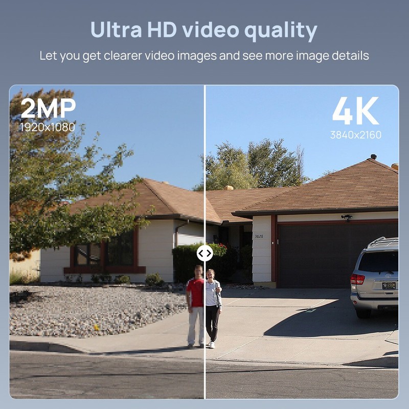 vikylin 5MP 8MP 24/7 Full Color Turret Security IP Camera Built-in MIC Outdoor gallery