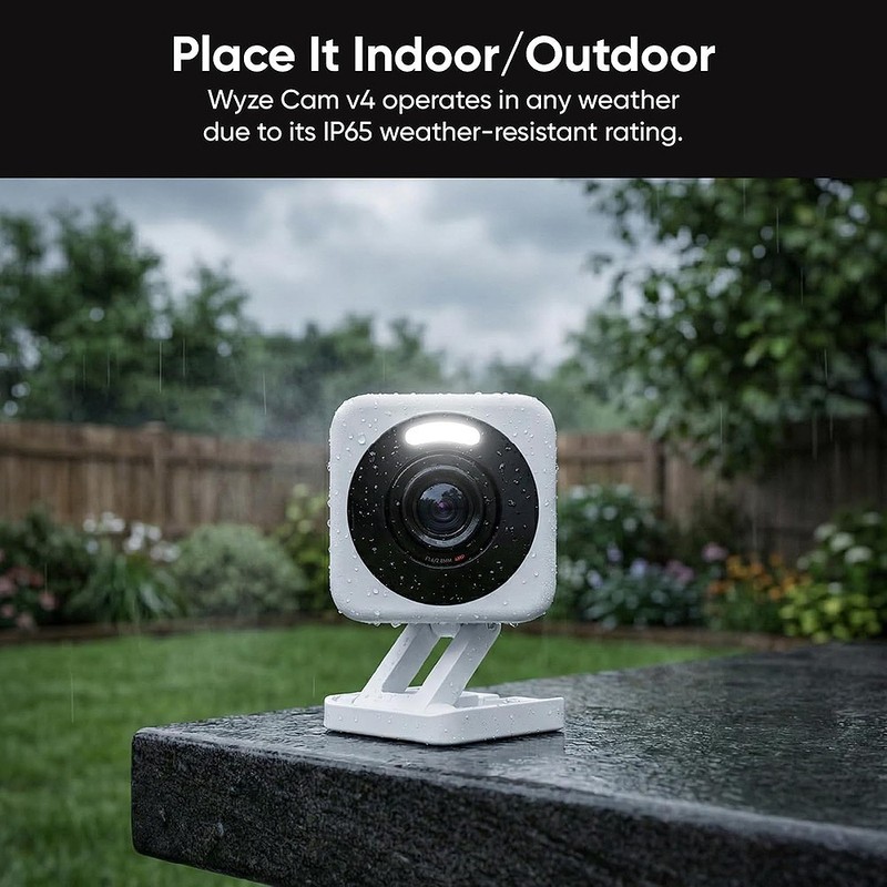 Wyze Cam v4 2.5K Indoor Outdoor Security Camera Color Night Vision WiFi IP65 gallery