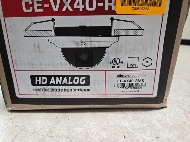 NOB Clinton Electronics CE-VX40-RMK Vandal X D/N Recess Mount Dome Camera gallery