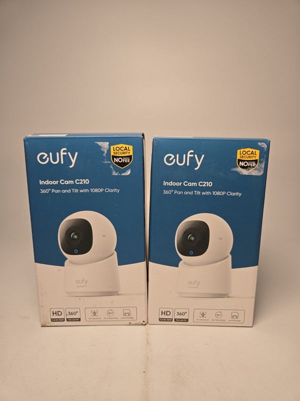 eufy Indoor Cam C210 1080p Resolution Security Camera w/ 360° (2 Pack)