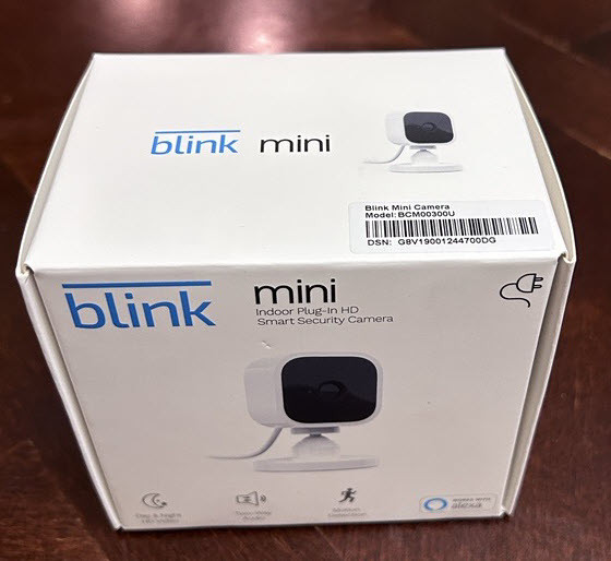 Blink Mini Indoor 1080p Wi-Fi Security Camera White New B07X6C9RMF