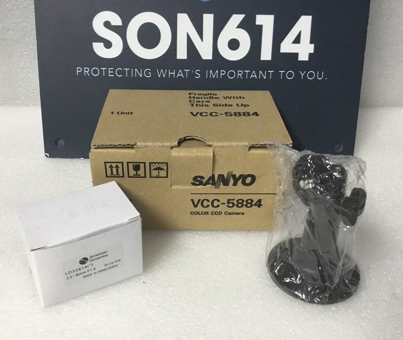 Sanyo VCC-5884 Security Compact Color Camera W/ 3.5-8mm 520TVL Mount Bracket NEW gallery