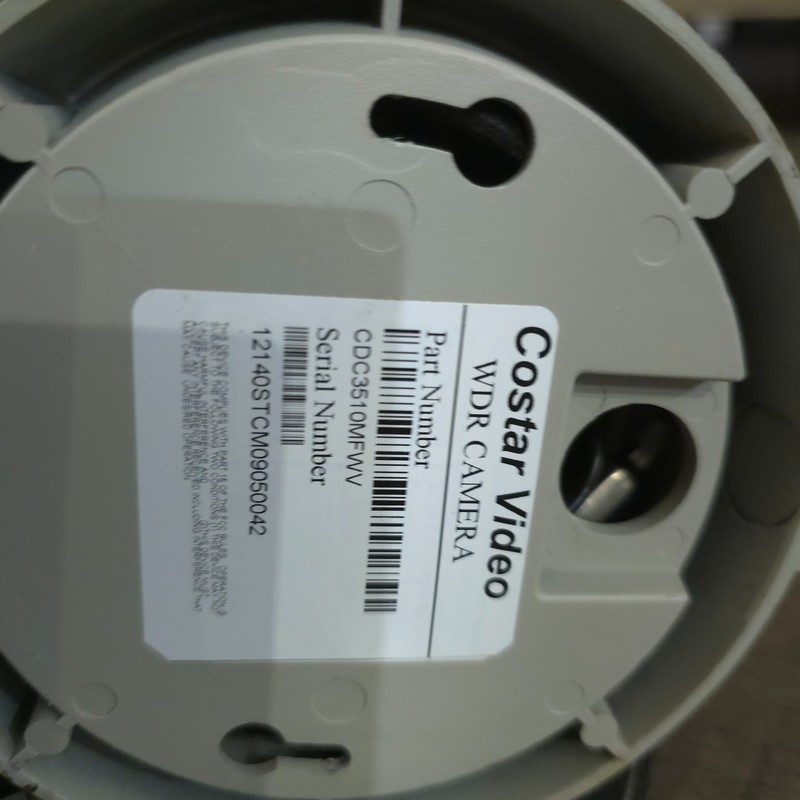 Costar CDC3510MFW WDR Indoor Dome CCTV Camera Analog 4–9mm AS-IS gallery