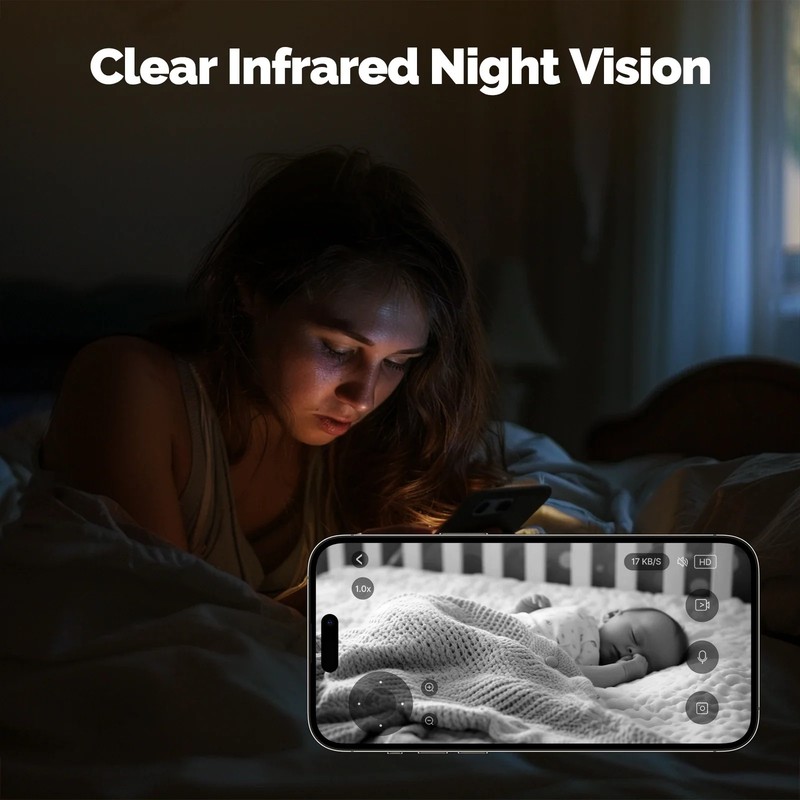 MOES 4MP WiFi Indoor Smart Security Camera Pan/Tilt Night Vision Motion Sound gallery
