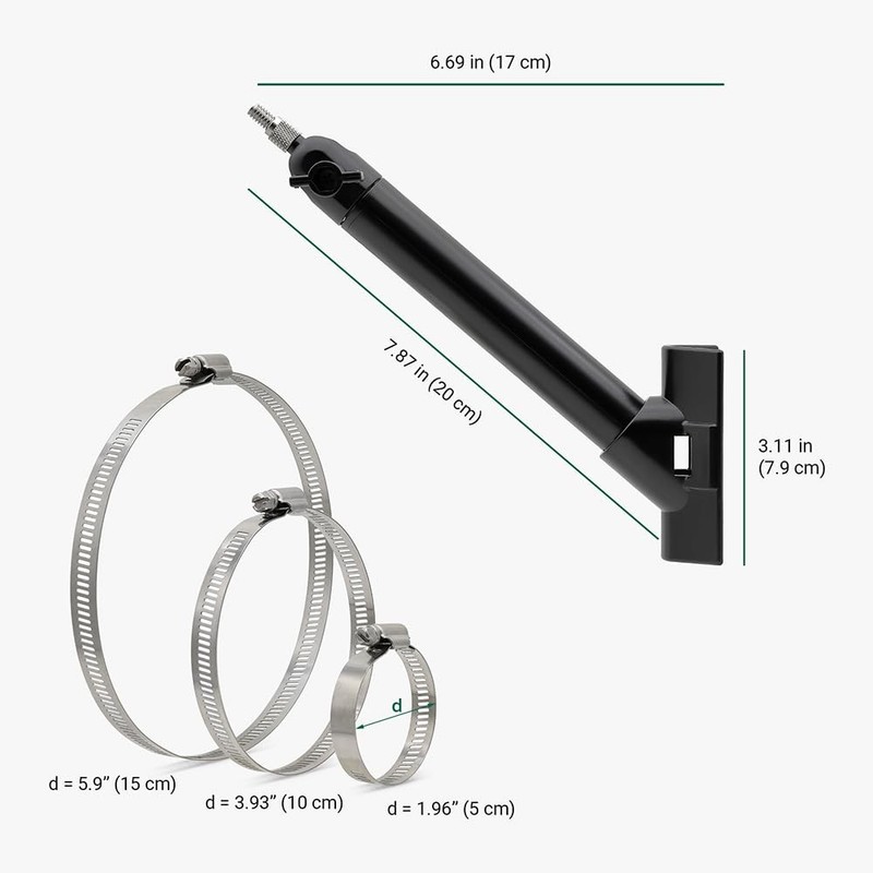 Universal Solar Panel Pole Mount for Ring, Eufy, Arlo, Wyze, Reolink Solar Pa... gallery