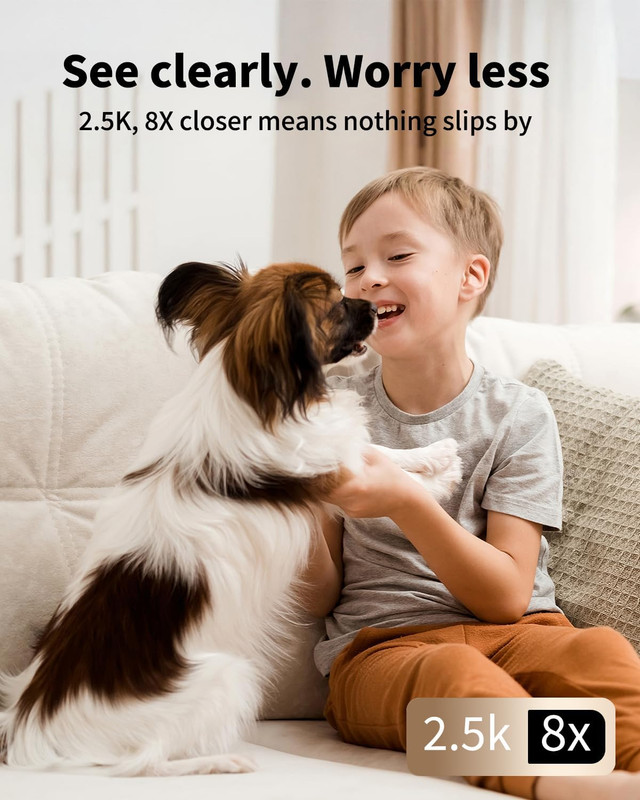 4MP 5G Indoor Camera, Dog Camera with Speaker Pan 360° View, Cameras for Home Se gallery