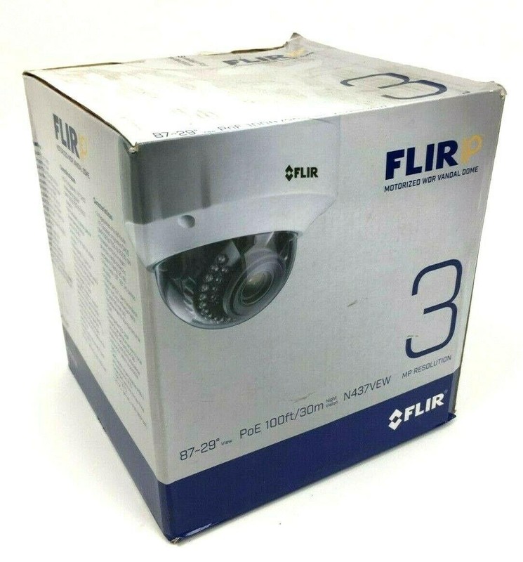 FLIR Surveillance Camera Motorized VF Lens Dome IP PoE 3MP WDR 3.5-9mm N437VEW gallery