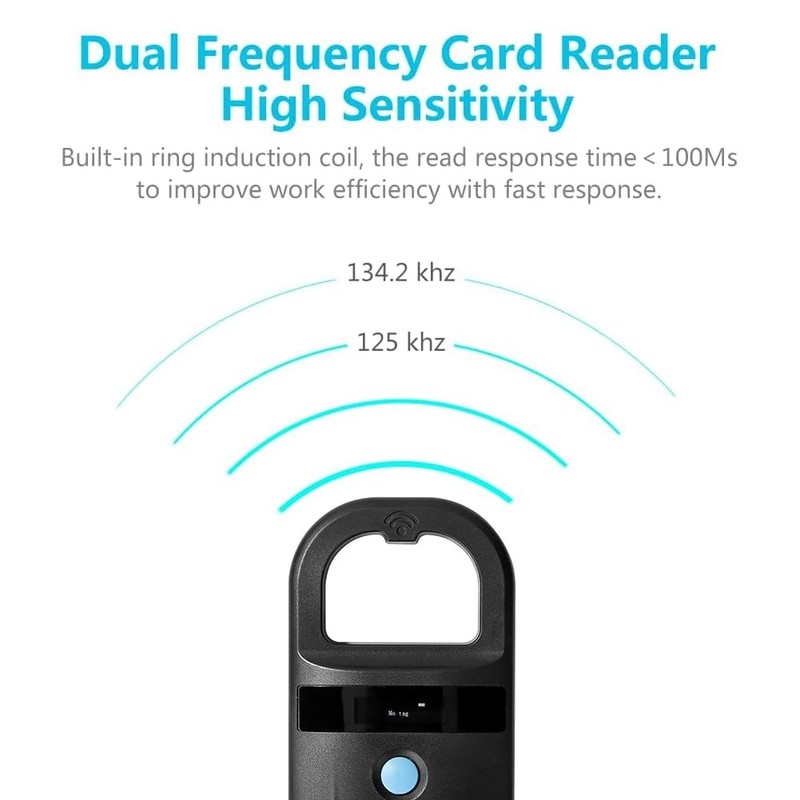 Microchip Reader Pet ID Scanner Handheld Animal Tag Recognition Chip Tracker gallery