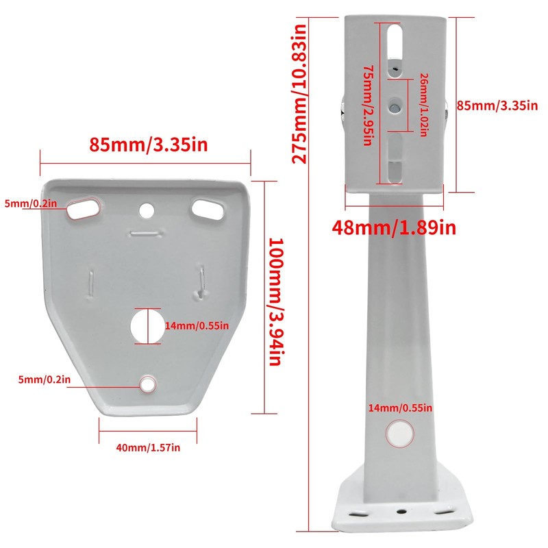 L-Shape Dome Security Camera Bracket for Wall or Ceiling Mount Installation gallery