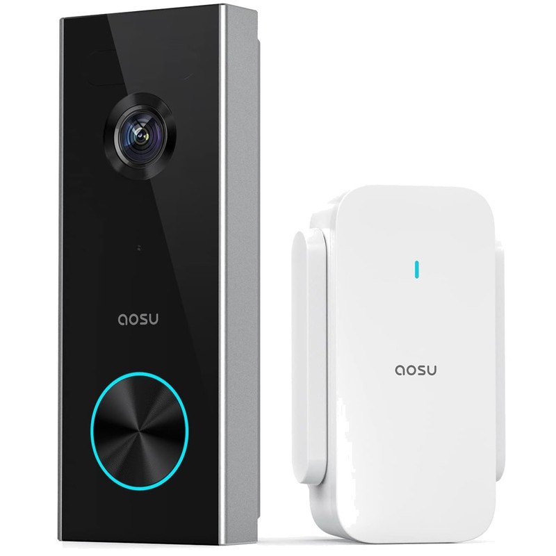 AI Detection Smart Doorbell Camera, 2K Resolution, Wireless