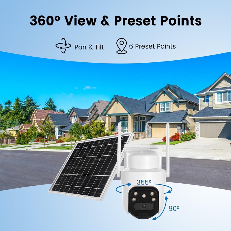 4G Cellular Data AOV Security Camera Wireless Outdoor, Solar Powered, 24/7 Re... gallery