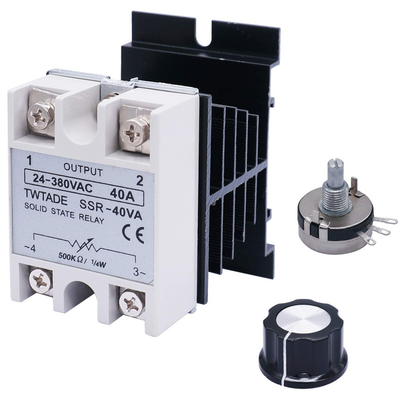 SSR-25VA 500K Ohm 1/4W to 380VAC 25A Single Phase Solid State Relay Resistanc gallery