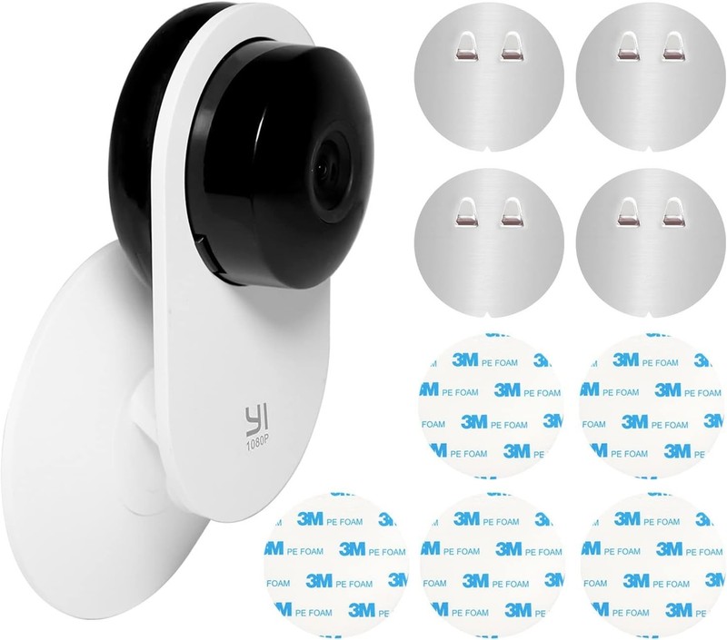 Versatile 4-Pack Wall Mounts for Yi Cameras - No Punching Installation Required gallery
