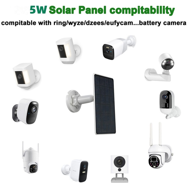 New Outdoor Solar Panel for Ring Spotlight Camera Security Cam Battery Charger gallery
