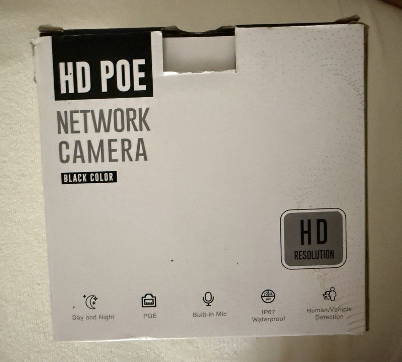 HD POE PG2387CG-28 8MP COLOR NETWORK CAMERA 2.8MM TRUE DAY & NIGHT BLACK COLOR