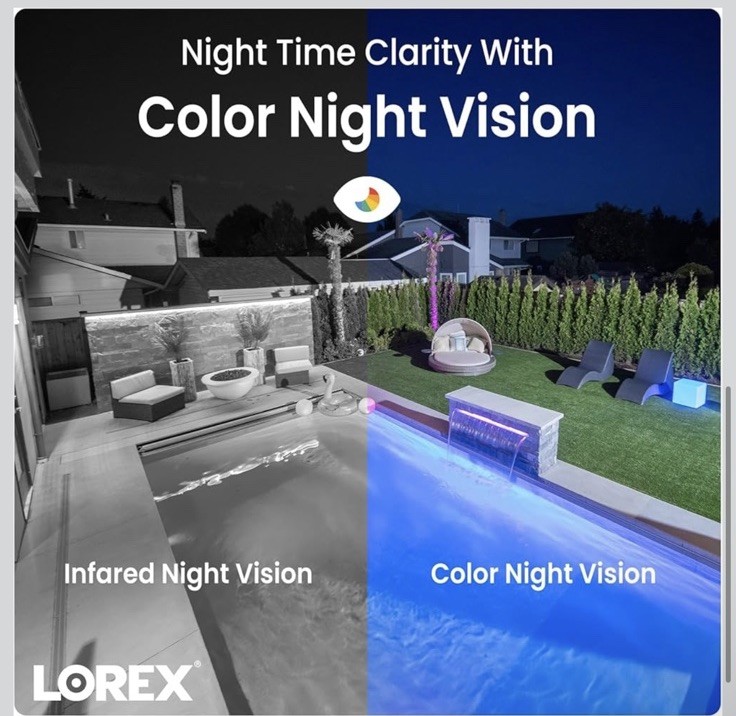 Lorex E896DDB 4K IP Wired Dome Security Camera Smart Security Lighting Black New gallery