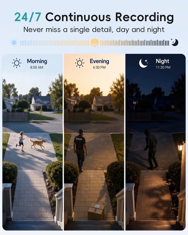 24/7 Continuous Recording Solar Security Cameras Wireless Outdoor gallery
