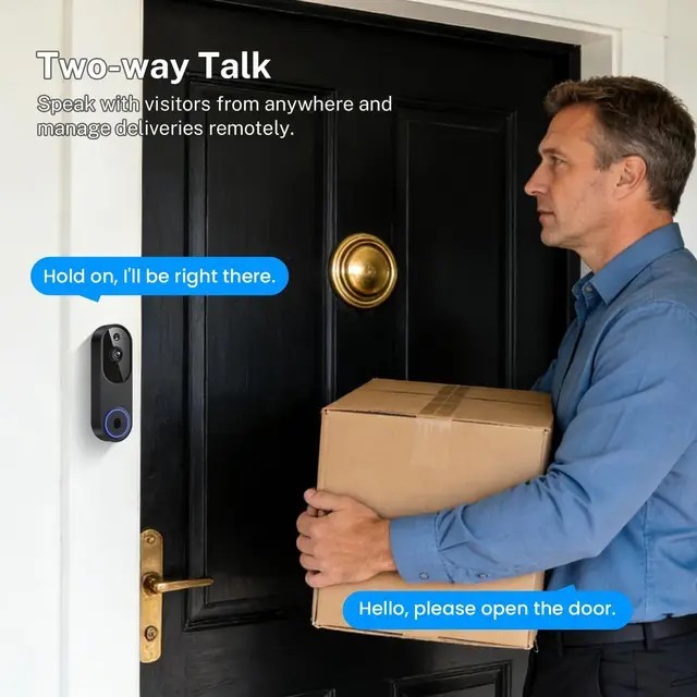 New Video Doorbell 1080p HD Camera WI-FI Night Vision Motion Detection Wireless gallery