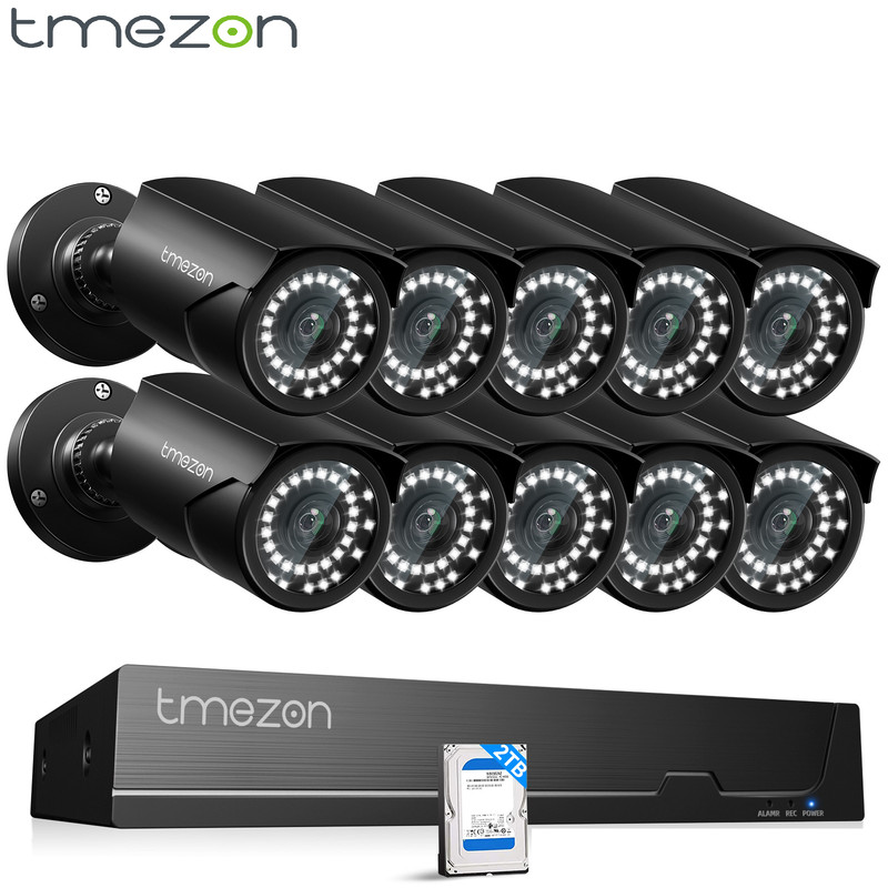 4K 8MP POE Security Camera System H.265+ AI Detect Siren Alarm Home Security