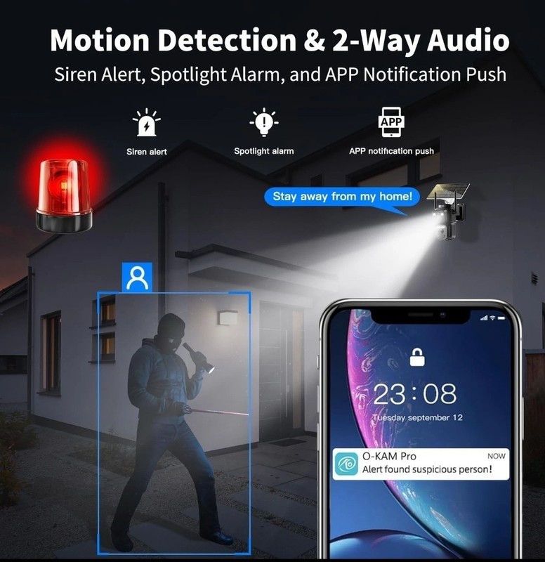 2pk 4K Solar Cameras Wireless Outdoor Battery Powered Digital Zoom/Night Vision gallery