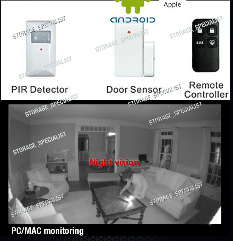 3G Wireless Security Camera GSM House Alarm System PIR Remote Monitoring phone gallery