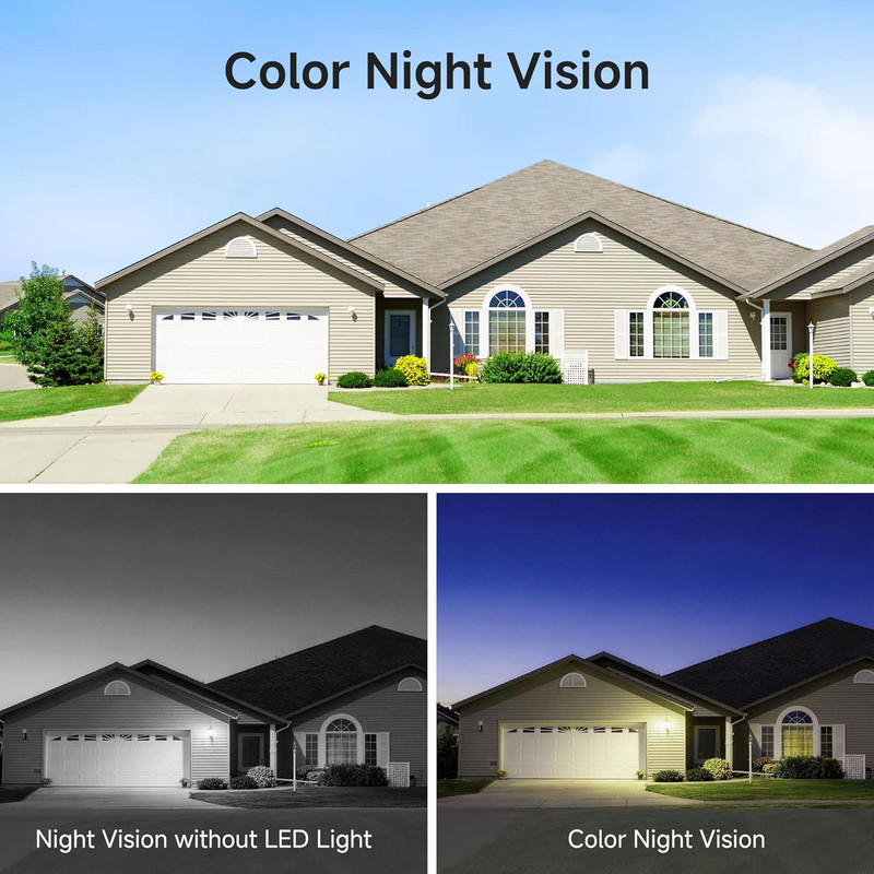 2K Solar Security Camera Wireless Outdoor, 360° Pan/Tilt Camera with Dual-Band W gallery