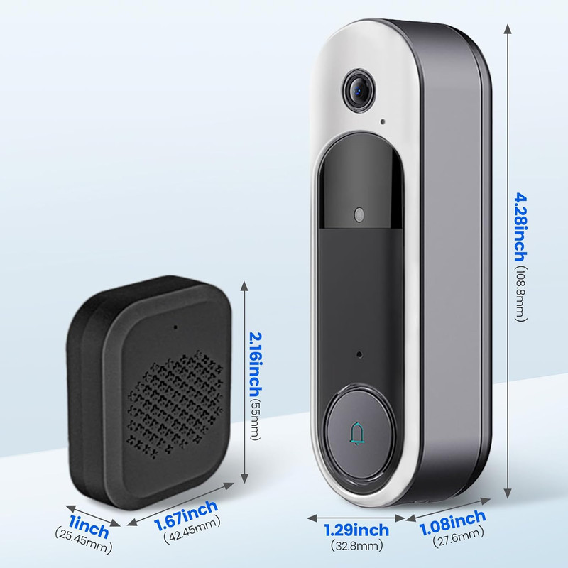 Wireless HD Video Doorbell Camera, Live View 2-Way Audio, Safe Doorbell with Nig gallery
