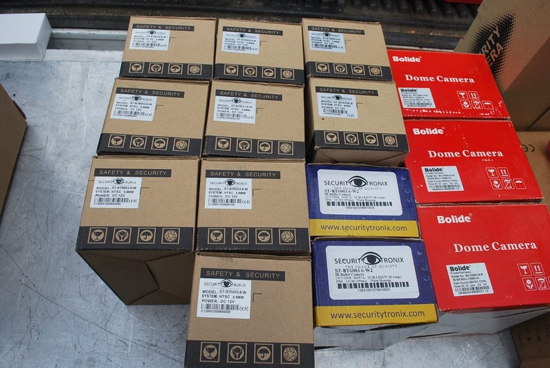 NEW assorted lot 16 CCTV CAMERAS W/power supply & 2 DIGITAL VIDEO RECORDER gallery