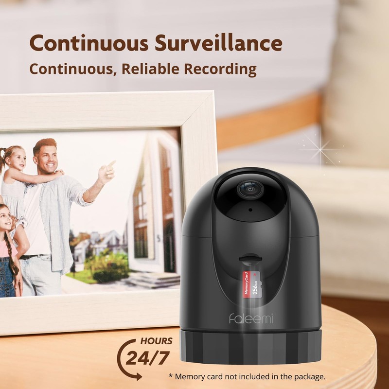 2K Pan/Tilt Indoor WiFi Security Camera with Motion Detection & Auto Tracking... gallery