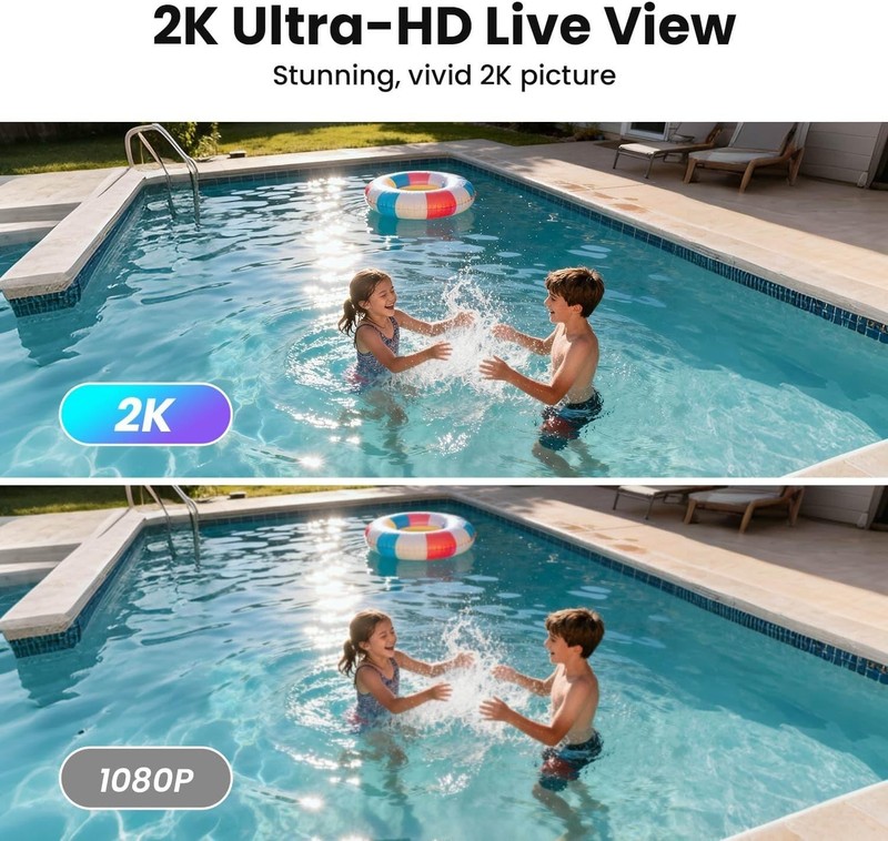 Waterproof Solar Outdoor Cameras - 2K HD Security with Free Cloud Storage gallery