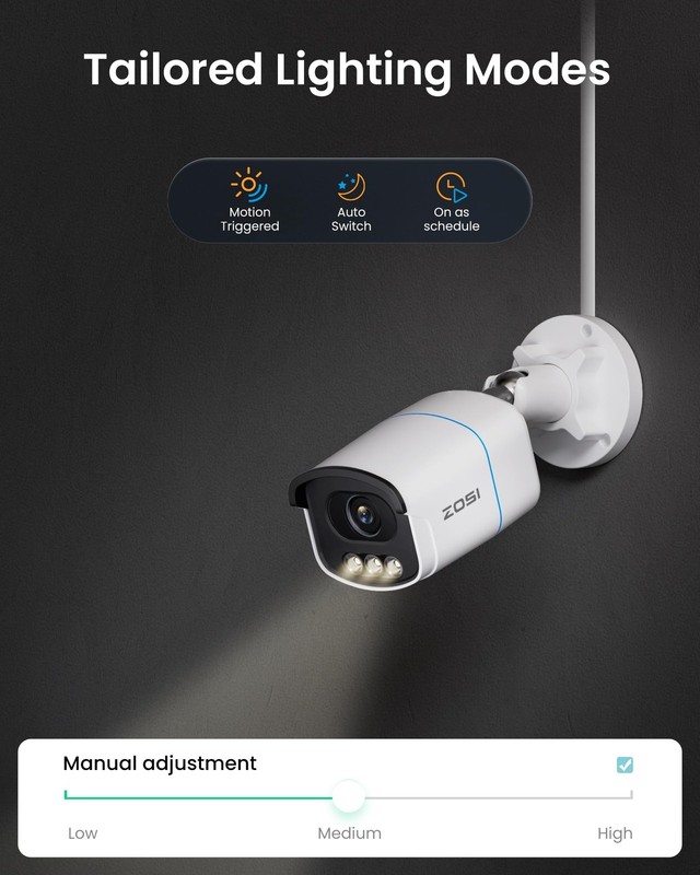 C186 5MP 3K PoE IP , 2 x Add-on Outdoor with Aurora Lux True Color Night Visi... gallery