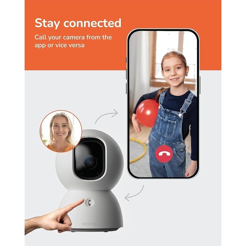 2.5K HD Indoor Pan-Tilt Security Camera W/ AI Detection Two-Way Audio View gallery