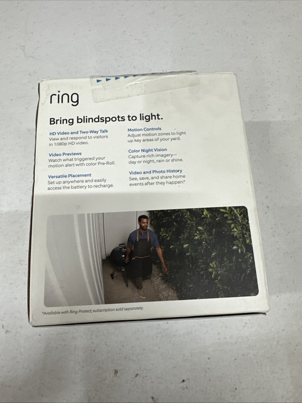 Ring Spotlight Cam Plus Outdoor Security Camera Battery Black -NEW SEALED gallery