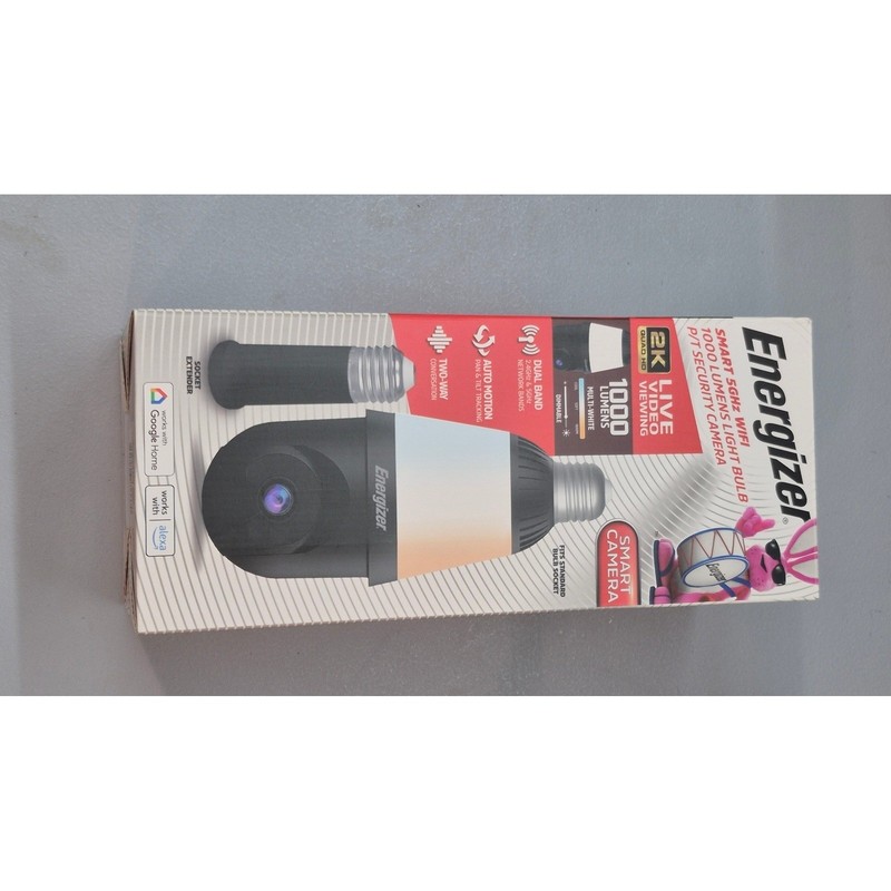 Energizer Smart 5GHz WiFi 1000 Lumens Light Bulb P/T Security Camera EOP1-1003 gallery