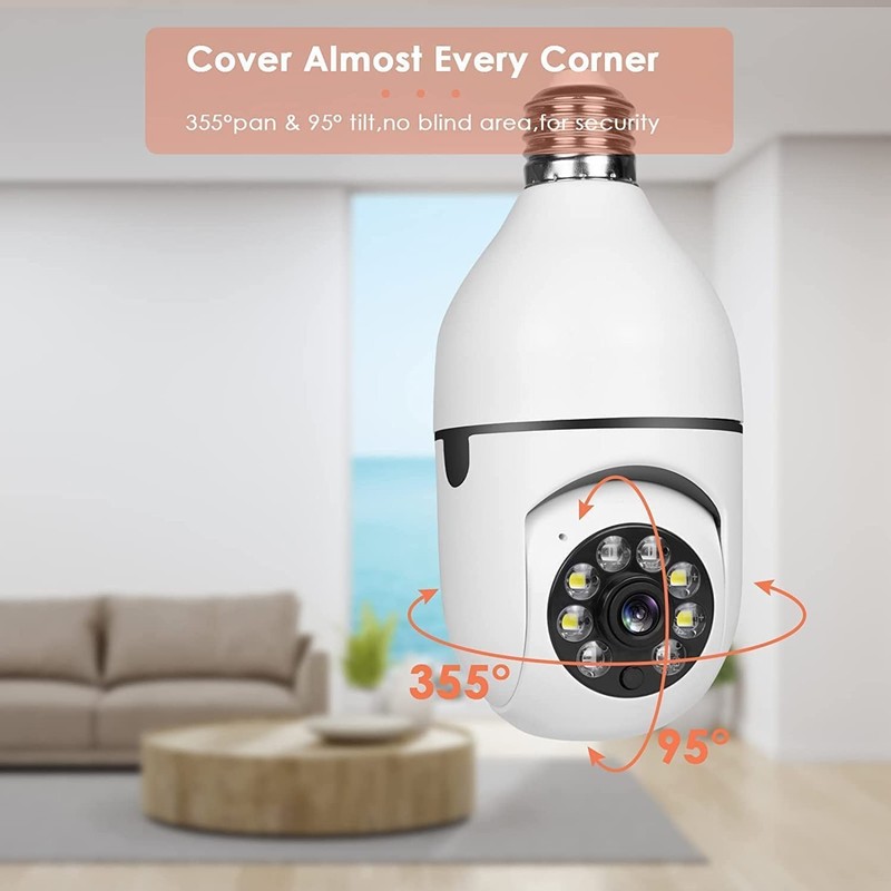 2PCS 2.4GHz & 5GHz Wireless WiFi Light Bulb1080P Security Camera Wireless Out... gallery