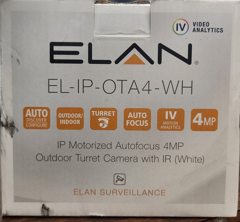 Elan EL-IP-OTA4-WH IP PoE Turret Surveillance Camera