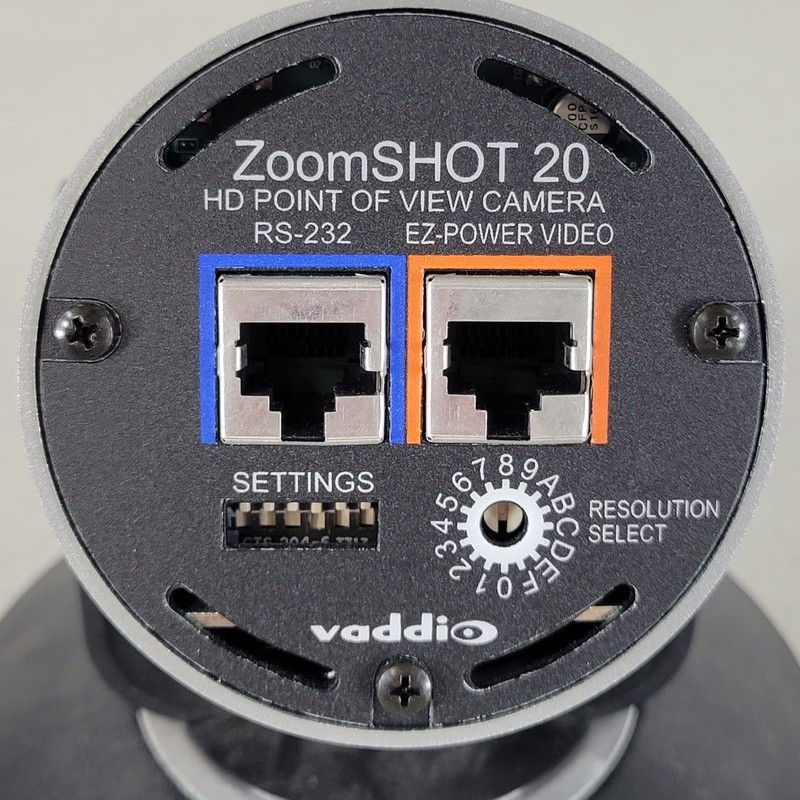 Vaddio ZoomSHOT 20 HD POV Camera 20x Zoom RS-232 EZ-Power Remote gallery